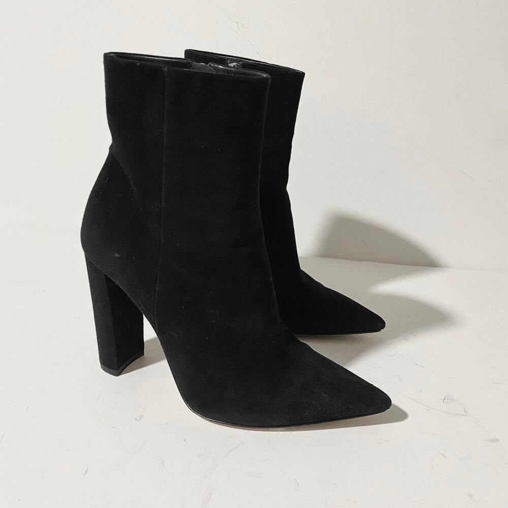 Gianvito Rossi Piper 85 Black Suede Heeled Ankle Boots Heels sz 39.5 Lyell - Picture 4 of 12